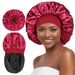 Hot Selling Double Layer Satin Round Hat Silk Double Sided Beauty Hair Care Wide Brim Sleeping Hat Turban Hat For Women_viptrois.com
