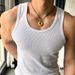 Men's Clothing Men's Lightweight Sports Fitness Ribbed Bodybuilding Vest Slim Fit Sweat Wicking Breathable Running And Training Top Elastic_viptrois.com