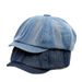 Women's Hats Denim Short Brim Cap For Women Four Seasons Washed Old Literary Painter Cap Versatile Casual Big Head Show Face Small Hat_viptrois.com