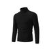 Men's Slim Fit Cable Knit Turtleneck Sweater – Solid Color Pullover For Casual & Smart Wear Fashion Trends_viptrois.com