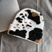 Women's Hats Black And White Retro Fashion Cow Knitted Wool Hat Autumn And Winter Couple All Match Leopard Print Cold Hat Trendy Women_viptrois.com