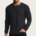 Men's Waffle-Knit Long Sleeve T-Shirt – Breathable Polyester Crew Neck Tee For Urban Layering Slim Fit Casual Top (S-XXL)_viptrois.com
