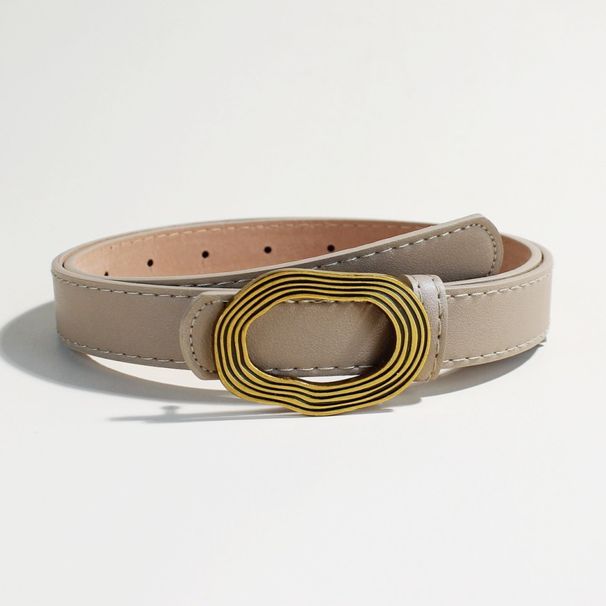 Belt Women's Decorative Thin Belt Women's Dress New Style Skirt Belt Smooth Buckle Women's Belt Spot_viptrois.com