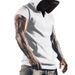 Summer Men's Loose Vest New Casual Hooded Sports T-shirt Short Sleeved Men_viptrois.com