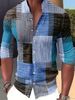Men's Clothing New Men's Long Sleeved Shirt 3D Digital Printing Trendy Casual Shirt_viptrois.com