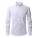 Men's Clothing Long Sleeved White Shirt For Men With Four Sided Elastic Anti Wrinkle Solid Color Business Casual Loose Outerwear Shirt_viptrois.com