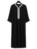 Men's Clothing New Long Sleeve Embroidered Red Packet Men's Muslim Robe_viptrois.com