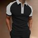 2025 Summer New Fashionable Casual Solid Color T-shirt Short Sleeve Polo MB13_viptrois.com