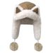 Cute Fox Plush for Children's Winter Cold and Fashionable Versile Dual Ball Warmth Thickened Ear Protection Lei Feng_viptrois.com