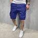 "Men's Cotton Twill Cargo Shorts – Classic Drawstring Waist, 4-Pocket Utility Design, Relaxed Fit (Army Green/Black/Red/Blue, S-XXXL)"_viptrois.com