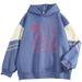 American Style Color Block For Men, Loose Fit, Niche Artistic Pullover, Outerwear, Cool And Handsome Sweatshirt_viptrois.com