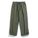 Men's Clothing Adjustable Hem, Two Way Workwear Casual Pants For Men, 2025 Spring New Japanese Loose Trendy Drawstring Trousers_viptrois.com