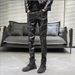 Men's Leather Pants Korean Style Slim Cigarette Pants Trendy Handsome Riding Motorcycle Men's Leather Pants Cross Border Hot Style_viptrois.com