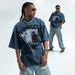 American Street Style 250G Washed Vintage Printed Short Sleeve T-Shirt Unisex Pure Cotton Loose Fit_viptrois.com