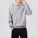 Men's Vintage Style Button Collar Long Sleeve Knit Sweater Autumn/Winter Fashion Top_viptrois.com
