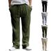Men's Jacquard Stripe Casual Pants – Elastic Waist Straight-Leg Joggers | Wrinkle-Resistant (Black/Light Gray/Army Green/Khaki, S-XXXL)_viptrois.com