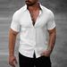 Men's Clothing Wish New Men's Retro Casual Loose Short Sleeved Shirt_viptrois.com