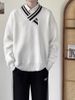 Loom Men's Long Sleeve Knitted European American Fashion Sweater, Loose Fit, Suitable For Everything, Autumn And Winter_viptrois.com