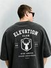 Vintage Washed Double-Sided Print Shield Deer Head Arch Letter Slogan Heavyweight 230g Cotton Men's Outdoor Street Tee_viptrois.com