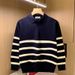 Striped Color Blocked Collar Knitted Sweater With New Fashionable And Casual Design_viptrois.com