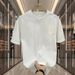 Letter Short Sleeved T-shirt For Men's Summer Wear, Heavyweight Loose Fitting Youth Round Neck Clothing, Trendy Brand New Trend_viptrois.com