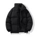 Men's Winter Thickened Puffer Jacket - Loose Fit Unisex Zip-Up Coat, Polyester-Filled Warm Parka For Teens & Young Adults (Multiple Colors)_viptrois.com