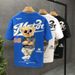 Internet Famous Teddy Bear Printed Short T-shirt For Men, Trendy And Versatile Half Sleeved 2024 New Men's Slim Fitting_viptrois.com
