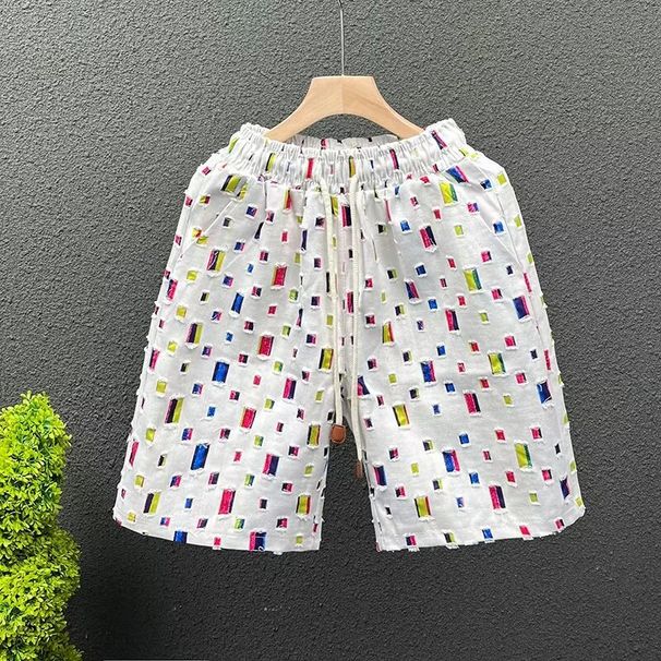 Men's Oversized Plaid Shorts Trendy Summer Style Casual 5/8 Length Unique Design Cool And Edgy_viptrois.com