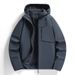 Men's Softshell Jacket – Fleece-Lined Winter Coat With Hood, Windproof & Warm Stand Collar Outerwear (L-5XL) Unisex Oversized Casual Parka_viptrois.com