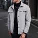 Autumn And Winter New Warm Woolen Casual Button Jacket Men's Sports_viptrois.com