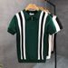 Men's Clothing Summer Color Matching Half Zip Polo Shirt Thin Top Lapel Knitted Short Sleeved T Shirt_viptrois.com