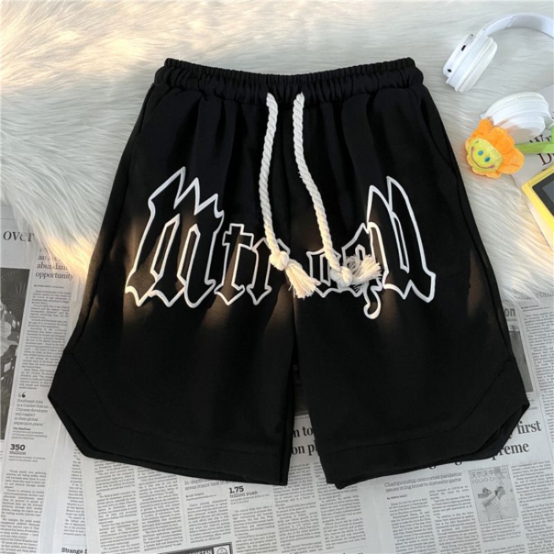 Men's Summer Sporty Loose Casual Basketball Pants American Style Five Point Trendy Brand INS Style Thin Pants_viptrois.com