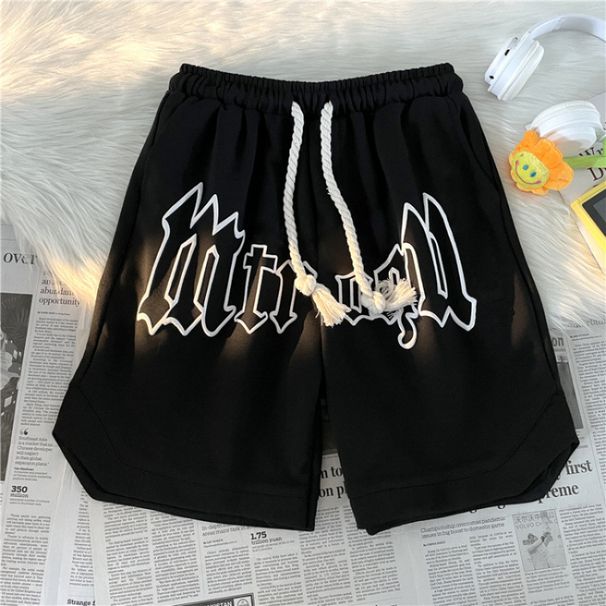 Men's Summer Sporty Loose Casual Basketball Pants American Style Five Point Trendy Brand INS Style Thin Pants_viptrois.com