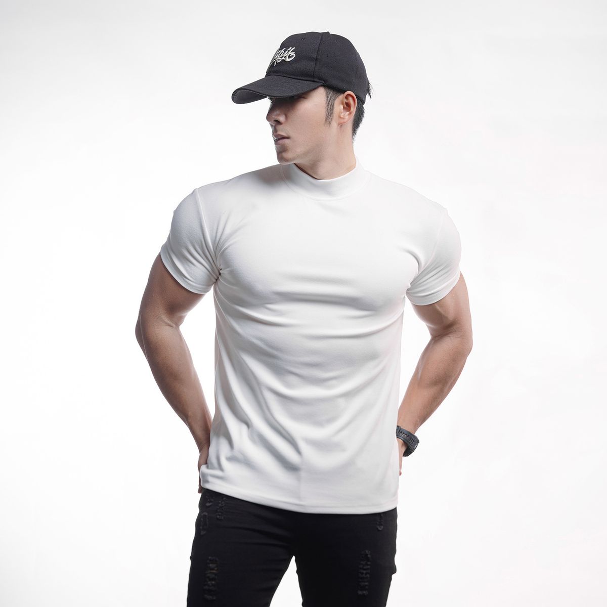 Men’s Clothing New Autumn And Winter Men's Sports Leisure Running Exercise Gym Warm Thick Double Sided German Velvet Solid Color Short Sleeved T Shirt_viptrois.com