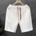 Summer Men's Loose Fit Shorts Trendy Brand Thin Design Sporty Casual Solid Color Five Point Pants_viptrois.com