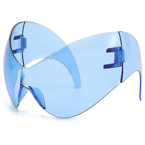 Men's Sunglasses Ins Style Y2K Sunglasses For Women And Men Universal Frameless Sunglasses Millennium Future Oversized Punk Style_viptrois.com
