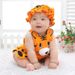 Infant And Children's Romper, Baby Jumpsuit, Cute Watermelon Shaped Clothes, Tiger Persimmon Romper, Trendy And Cute Overalls Shorts_viptrois.com