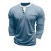 Men’s Layered V-Neck Long Sleeve Tee – Double-Layer Contrast Stitch Thermal Shirt (Grey/Black/Burgundy/Army Green/Blue, S-XXXL)_viptrois.com