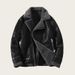 Men’s Oversized Faux Shearling Jacket – Streetwear Winter Coat With Zip Closure (Sizes M-5XL, Black)_viptrois.com