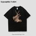 Men's Clothing 25 Cross Border Summer Men's Starry Sky Fashion Print Pure Cotton Round Neck Short Sleeved T Shirt_viptrois.com