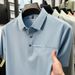 Men's Clothing Men's Short Sleeved T Shirt Summer Fashion Polo Shirt Men's Ice Silk Lapel T Shirt Loose Casual Top_viptrois.com