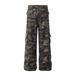 Loose Wide-Leg Camouflage Cargo Men Multi-Pocket Design Sense Denim Straight-Leg Pants High Street Vibe Trend_viptrois.com
