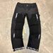 Men's Clothing Men's Denim Cargo Pants, European And American Fashion, Popular On Instagram Style, Stretch Patch Denim Layered Flared Pants 06_viptrois.com