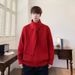 Detachable Scarf Sweater Men's Autumn And Winter New Warm Loose Knit Sweater Top_viptrois.com