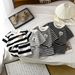 Children's Short Sleeved Suit Black And White Striped Boy's T Shirt Baby Summer Children's Clothing Girl's Shorts Baby Clothes New Style_viptrois.com
