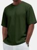 2025 European And American Men's New Casual Round Neck Short Sleeved Men's T-shirt Fashionable And Versatile Texture T-shirt Top_viptrois.com