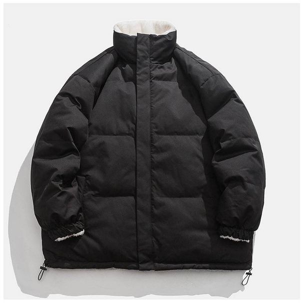 Reversible Fleece-Lined Jacket – Unisex Winter Coat With Stand Collar & Dual-Wear Design (S-3XL) In 6 Colors_viptrois.com