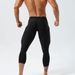 Men's Clothing Fitness Sports Pants Tights Three Quarter Pants High Elastic Nylon Fitness Pants_viptrois.com
