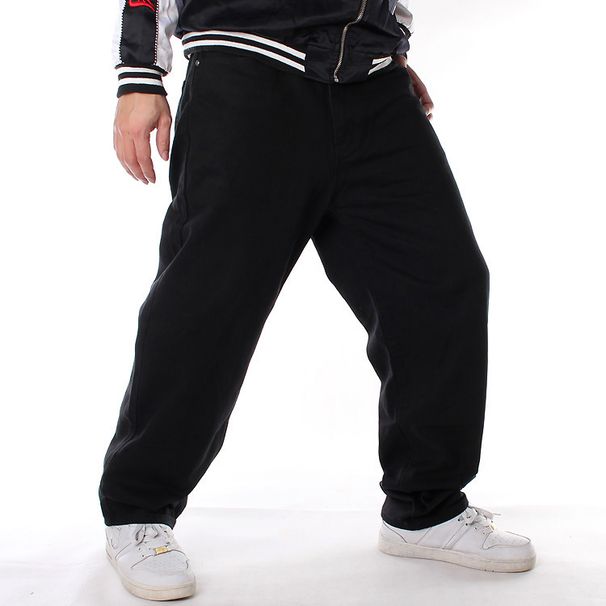 Man's clothing Skateboard pants Street hip hop jeans men's trend loose casual long pants plus size_viptrois.com