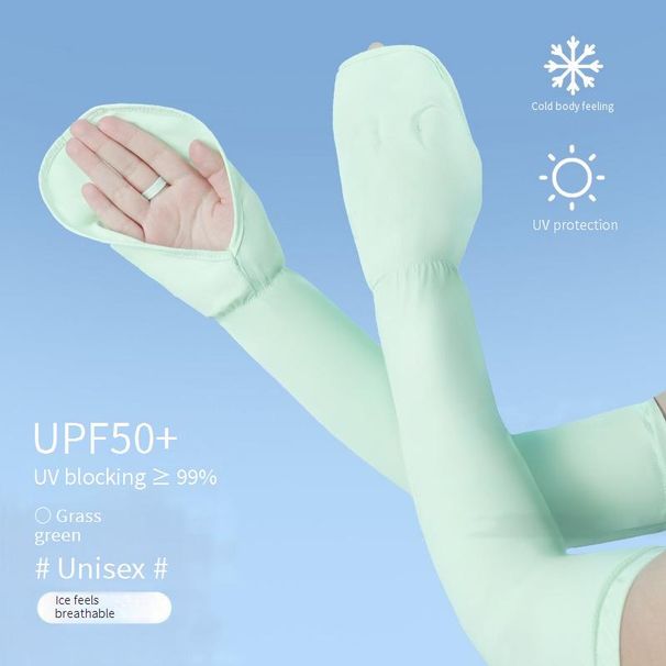 Sun Protection Ice Sleeves Men And Women Ice Silk Sleeves Anti Ultraviolet Breathable Gloves Arm Sleeves Cycling Driving Arm Sleeves_viptrois.com
